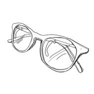 Glasses sketch vector N2