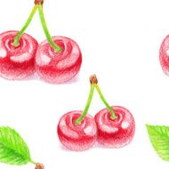 Seamless pattern with cherry N3