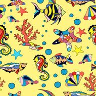 Sea seamless yelow