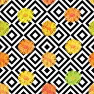 Floral Daisy Seamless Repeat Pattern