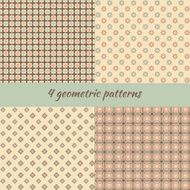 Set of geometric seamless pattern