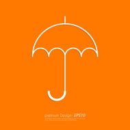 Stock Vector Linear icon umbrella Flat design