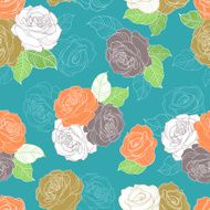 colorful seamless rose pattern N2