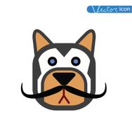 Hipster pet icon set vector illustrations N3