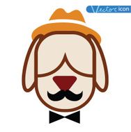 Hipster pet icon set vector illustrations N5