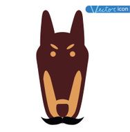 Hipster pet icon set vector illustrations N9