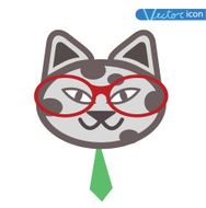 Hipster pet icon set vector illustrations N12