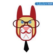 Hipster pet icon set vector illustrations N15