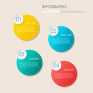 modern vector abstract step circle lable infographic elements