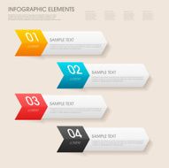 modern vector abstract step lable infographic elements N14