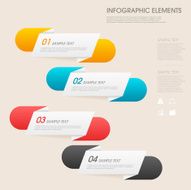 modern vector abstract step lable infographic elements N16