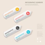 modern vector abstract step lable infographic elements N18