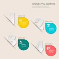 modern vector abstract step lable infographic elements N19