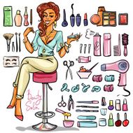 Beauty Salon cartoon collection