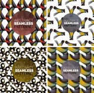 Vector set of colorful seamless geometric patterns Modern stylish abstract N3