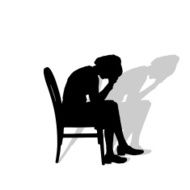 Vector silhouette of a woman N217