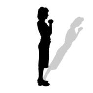 Vector silhouette of a woman N218