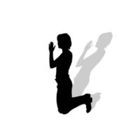 Vector silhouette of a woman N219
