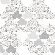 Seamless monochrome pattern with foliage