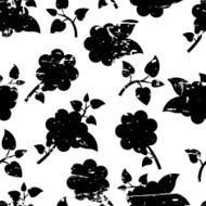 Beautiful vector seamless pattern with decorative rose flowers and leaves