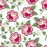 Beautiful vector seamless pattern with decorative rose flowers and leaves N3