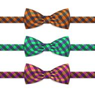 Vector Bow Tie Bowtie Set Isolated on White