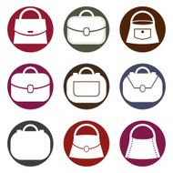 Bag vector icons set fashion theme symbols collection N2