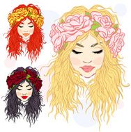 Beautiful woman face isolated