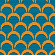 Textured seamless pattern with half-round shapes