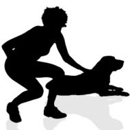Vector silhouette of a woman N229