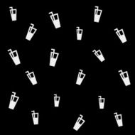 Geometric simple monochrome minimalistic vector holiday pattern cocktails N10