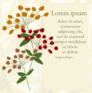 Vector background with flowers and grunge texture