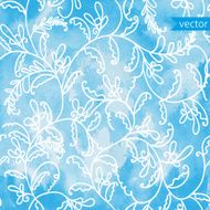 watercolor background with seamless floral pattern