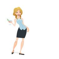 girl with a cocktail illustration