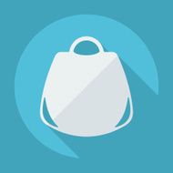 Flat modern design with shadow icon women&#039;s handbag N3