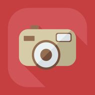 Flat modern design with shadow camera icon