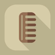 Flat modern design with shadow icon comb N5
