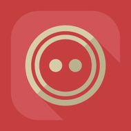 Flat modern design with shadow icon Buttons for clothing N5