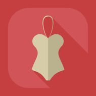 Flat modern design with shadow icon swimsuit N5