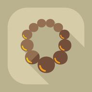 Flat modern design with shadow icon necklace N2