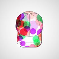 Abstract illustration on peaked cap N4