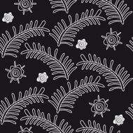 Vintage floral seamless pattern Vector N3