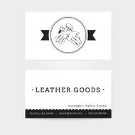 Business card design vector template of haberdashery womens accessories