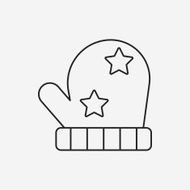 winter gloves line icon N4