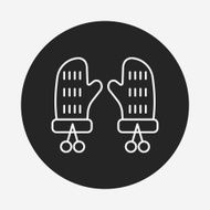 winter gloves line icon N5