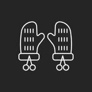 winter gloves line icon N6