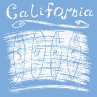 California surf typography t-shirt Printing design graphics vector poster
