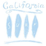 California surf typography t-shirt Printing design graphics vector poster N2