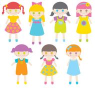 Cute rag doll illustration N2