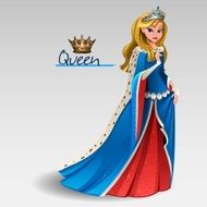 Queen in blue